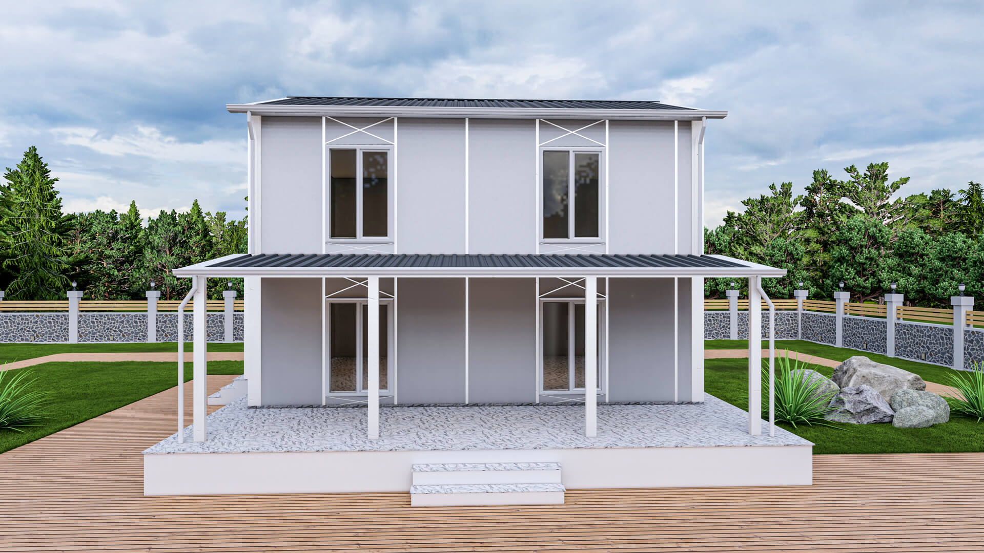 Çift Katlı Prefabrik 132 m² Konut — 2. fotoğraf