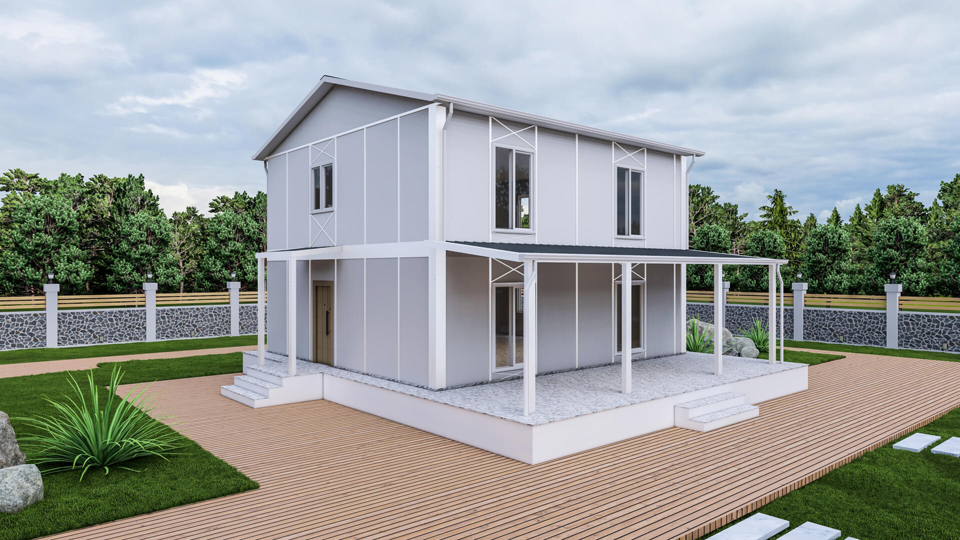 Çift Katlı Prefabrik 132 m² Konut — 3. fotoğraf
