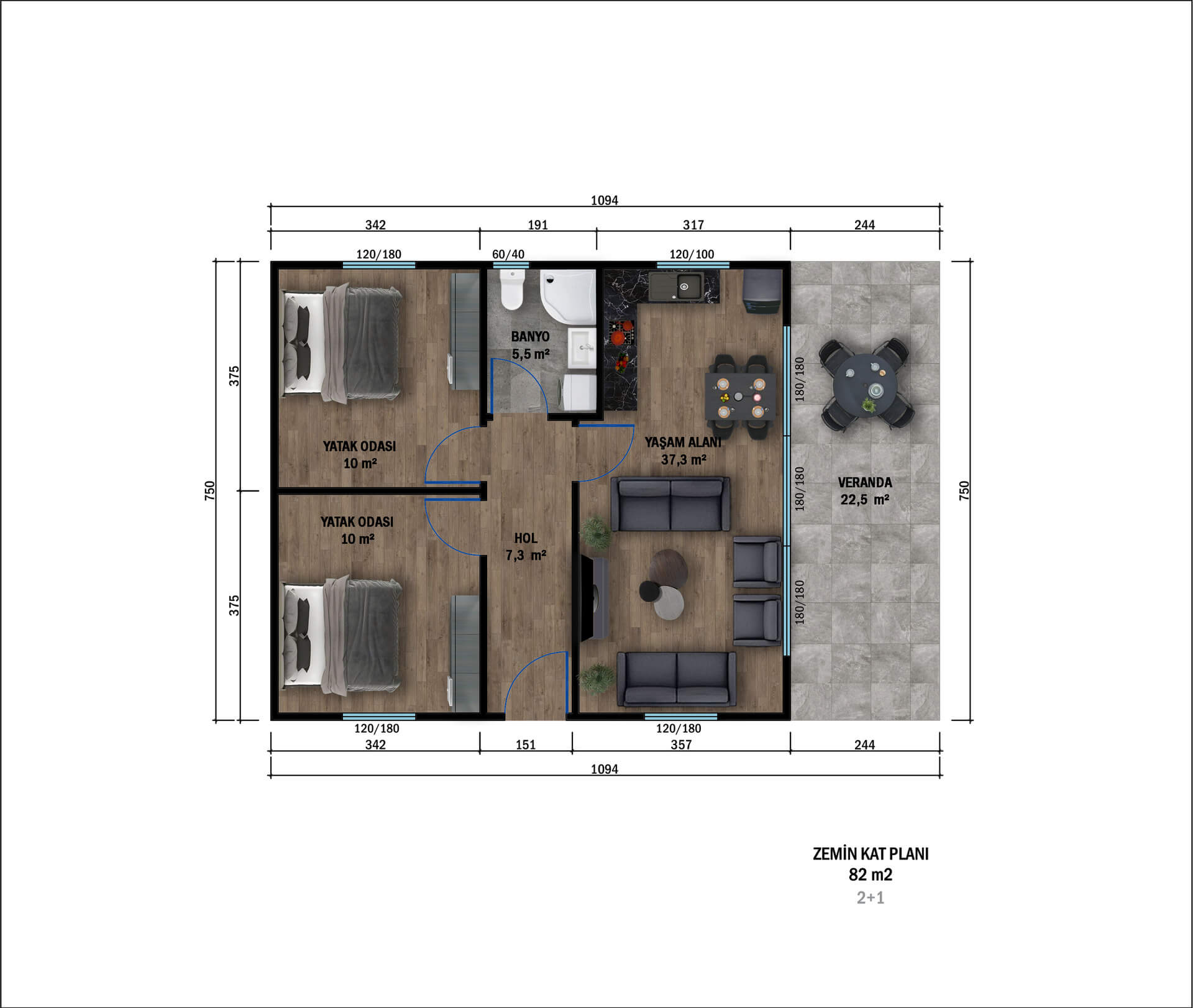 Tek Katlı Çelik 82 m² Konut — 4. fotoğraf