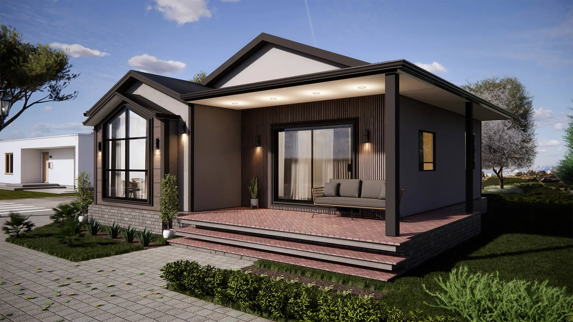 Tek Katlı Çelik 86 m² Konut dış cephe
