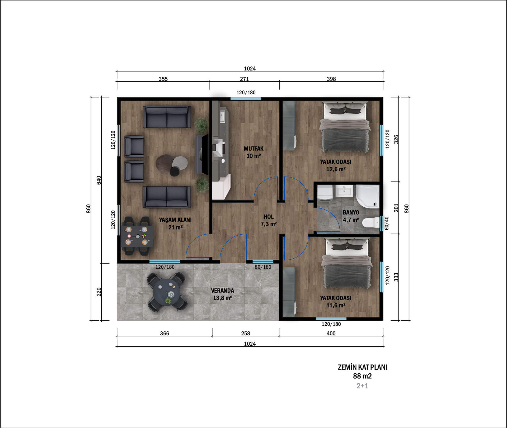 Tek Katlı Çelik 88 m² Konut — 4. fotoğraf