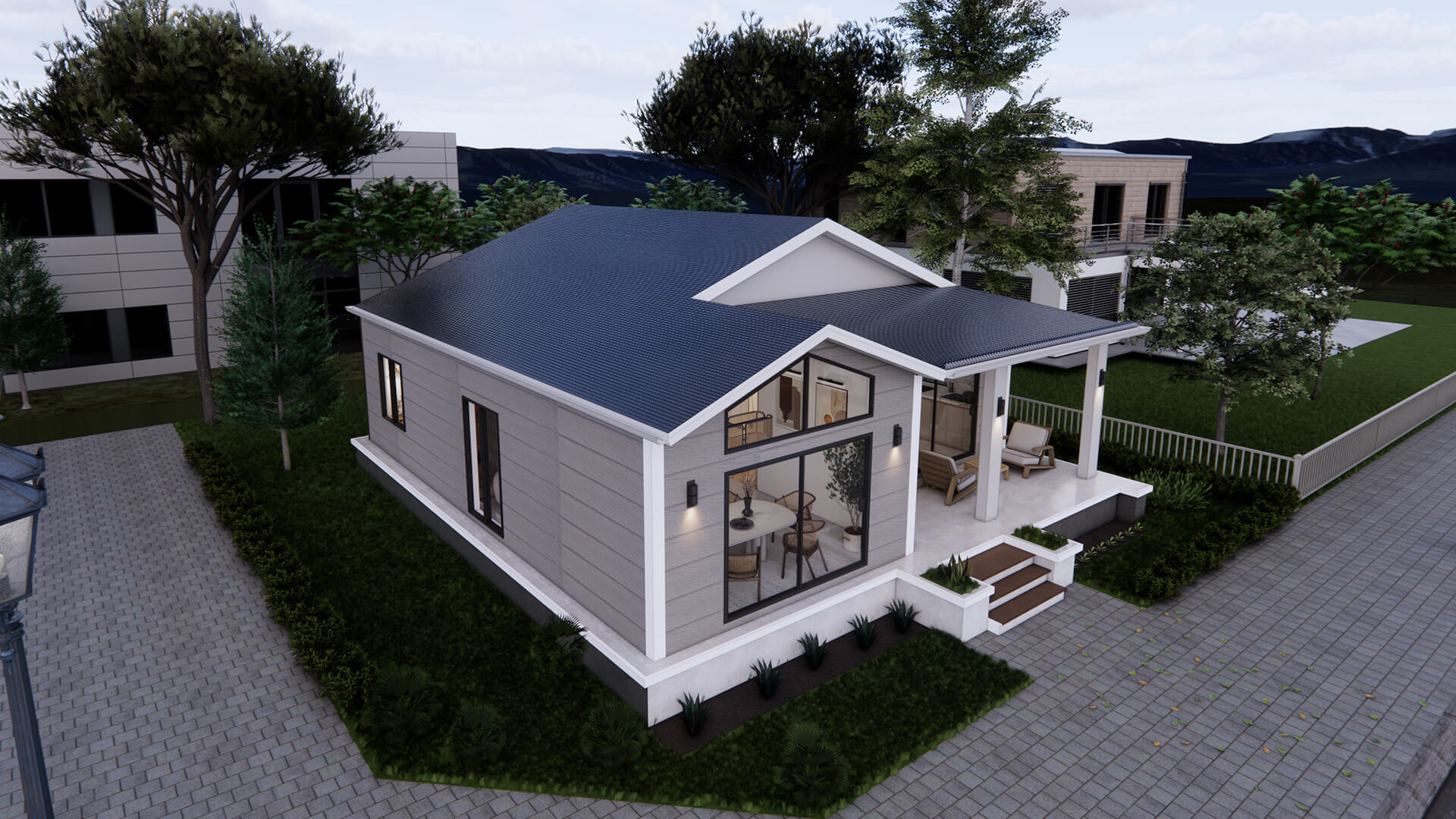 Tek Katlı Çelik 91 m² Konut dış cephe