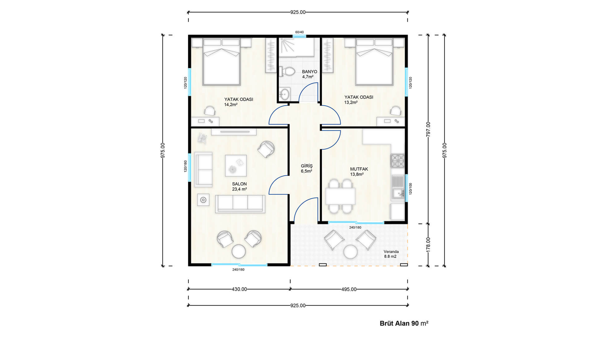 Tek Katlı Çelik 91 m² Konut — 2. fotoğraf