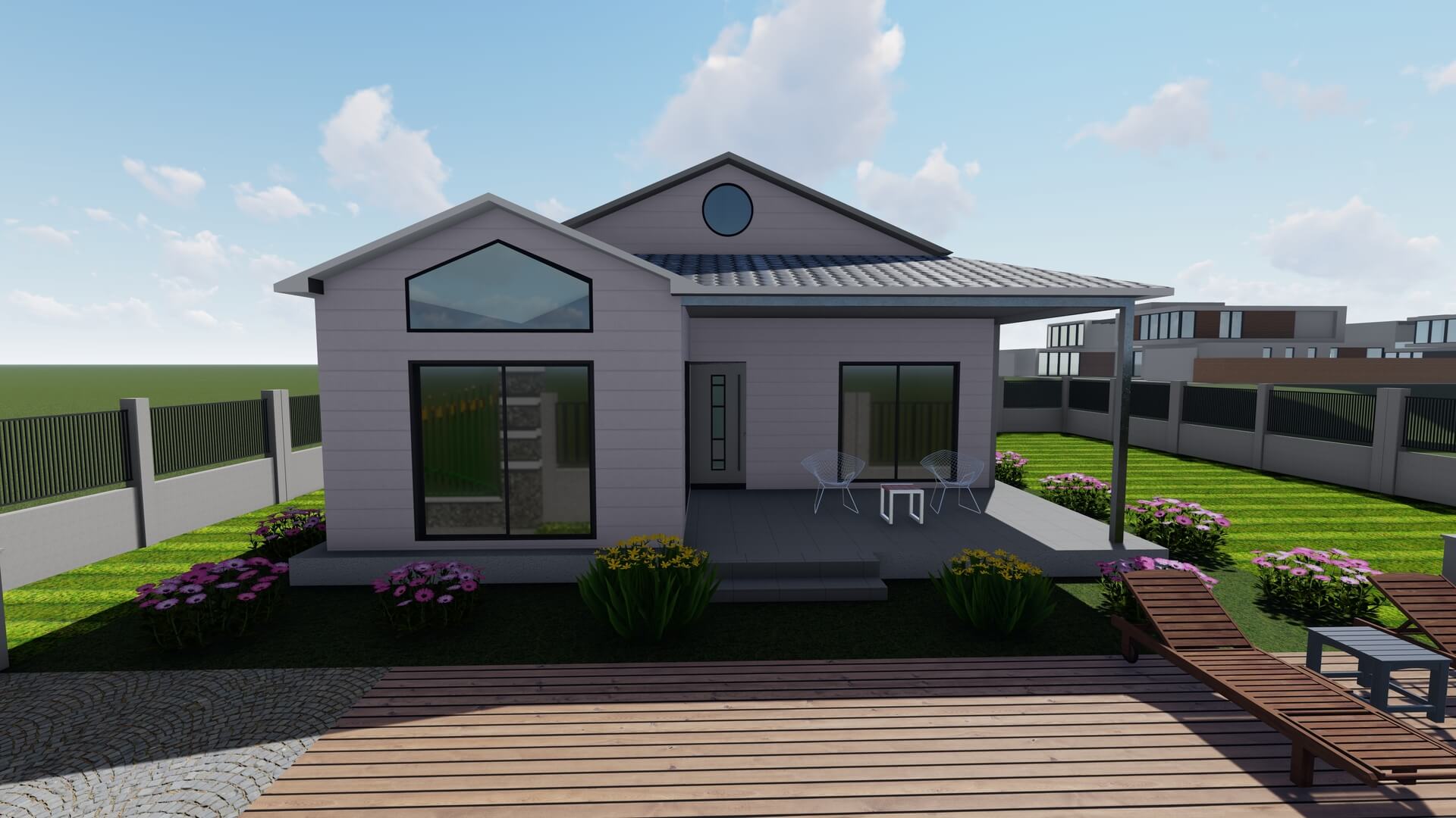 Tek Katlı Çelik 97 m² Konut dış cephe
