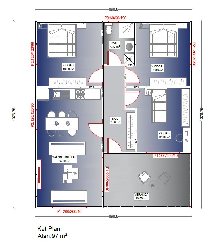Tek Katlı Çelik 97 m² Konut — 4. fotoğraf