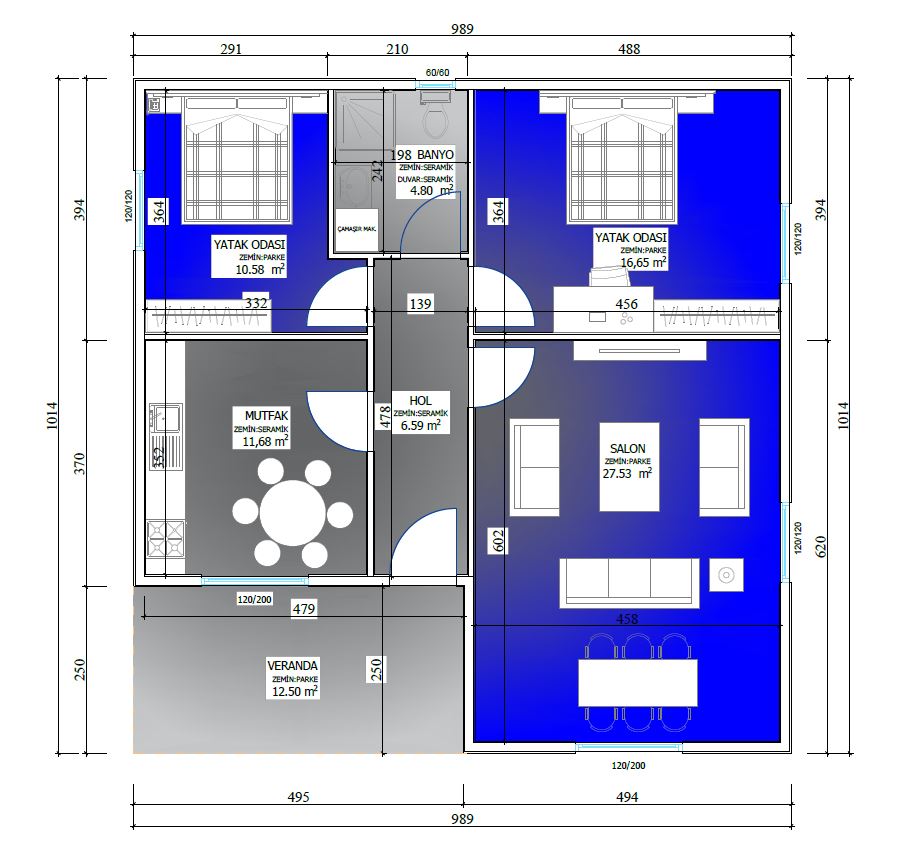 Tek Katlı Çelik 100 m² Konut — 4. fotoğraf