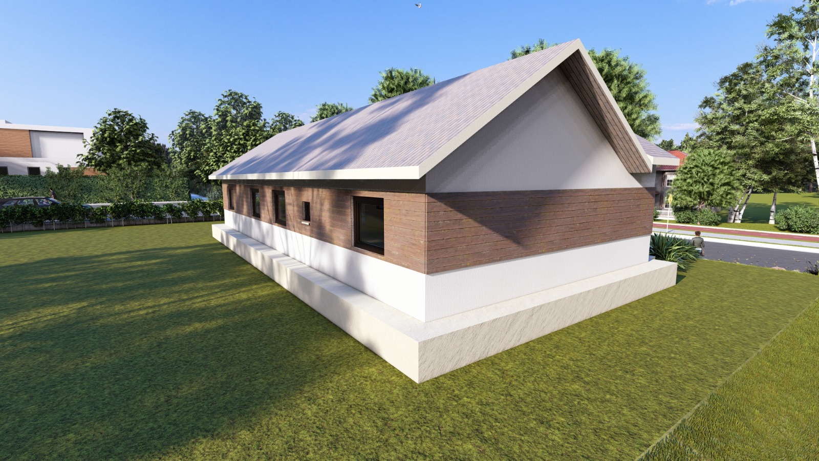 Tek Katlı Çelik 120 m² Konut dış cephe