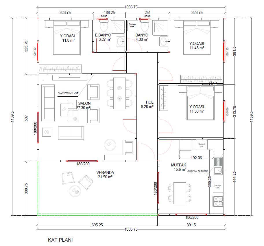 Tek Katlı Çelik 124 m² Konut — 4. fotoğraf