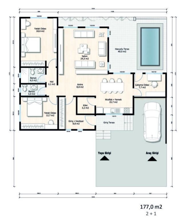 Tek Katlı Çelik 135 m² Konut — 6. fotoğraf