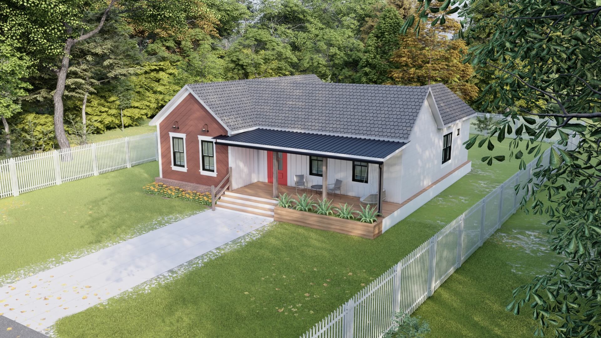 Tek Katlı Çelik 171 m² Konut dış cephe