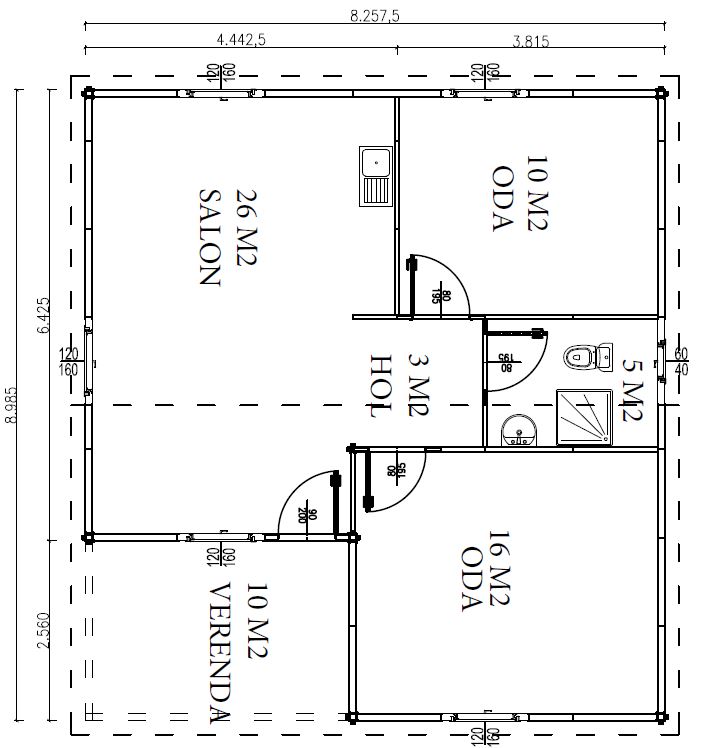 Tek Katlı Prefabrik 75 m² Konut — 4. fotoğraf