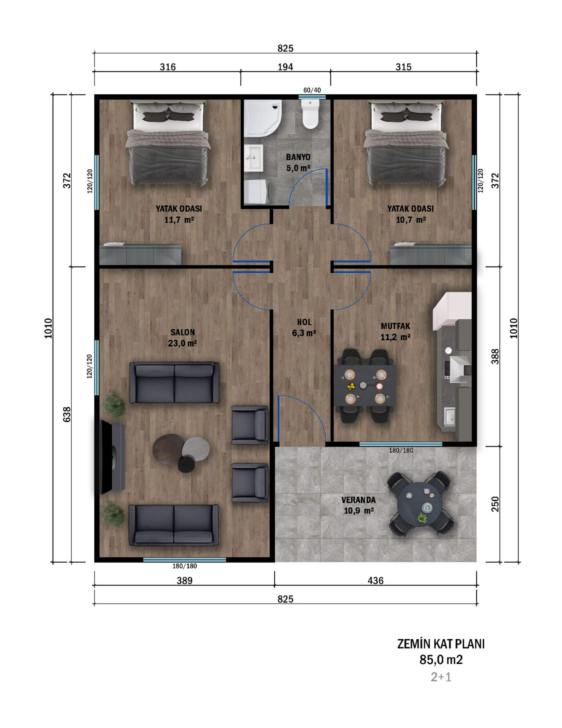 Tek Katlı Prefabrik 85 m² Konut — 4. fotoğraf
