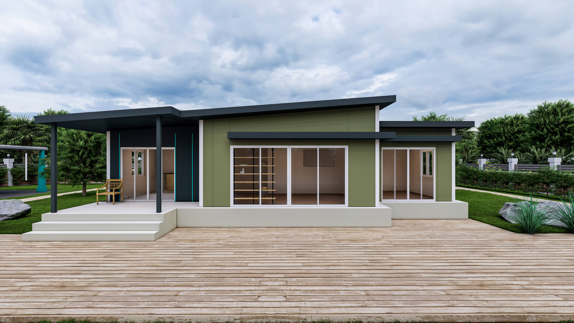 Tek Katlı Prefabrik 99 m² Konut dış cephe