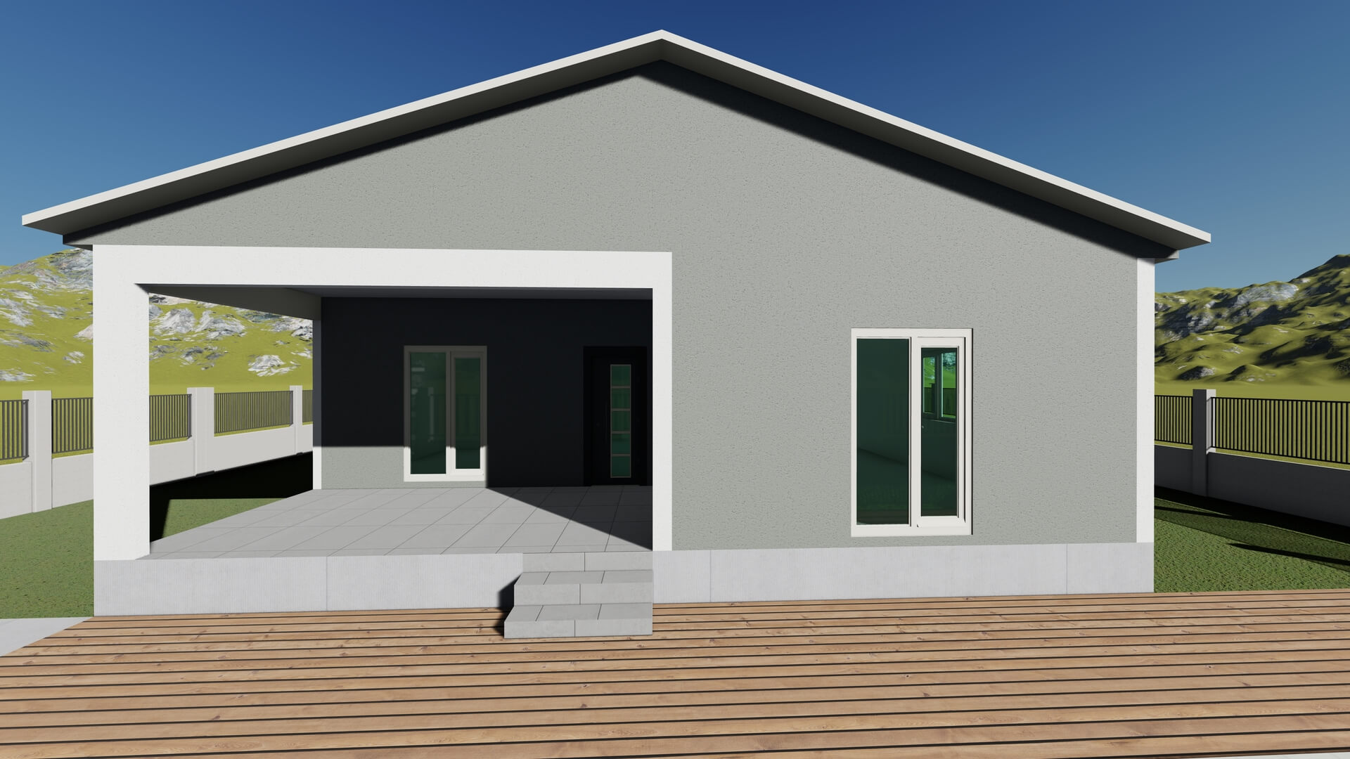 Tek Katlı Prefabrik 100 m² Konut dış cephe