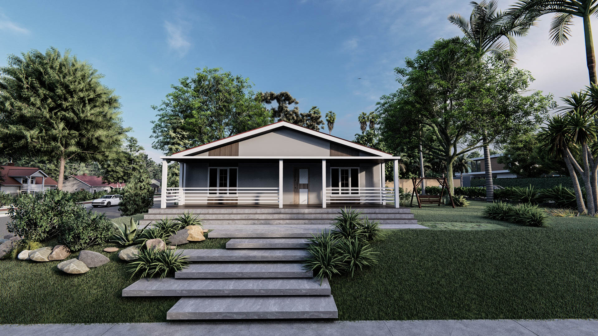 Tek Katlı Prefabrik 134 m² Konut dış cephe